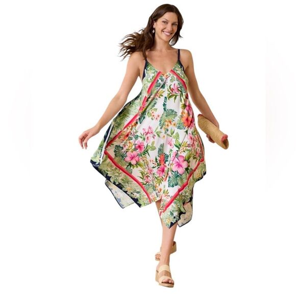 NWT TOMMY BAHAMA FLORA TALITHIA SCARF COVERUP DRESS WOMENS SIZE SMALL/MEDIUM - Picture 1 of 10
